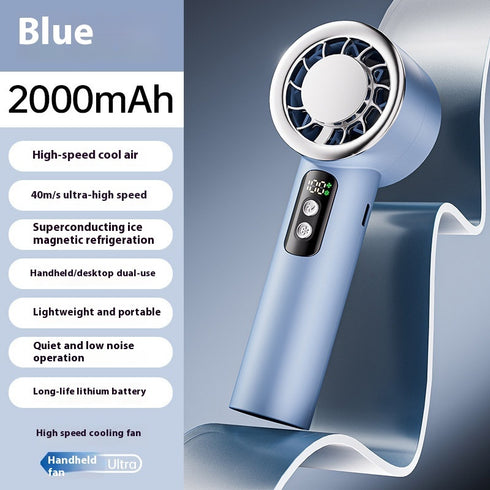 ICE Cooling Handheld Fan – Digital Display