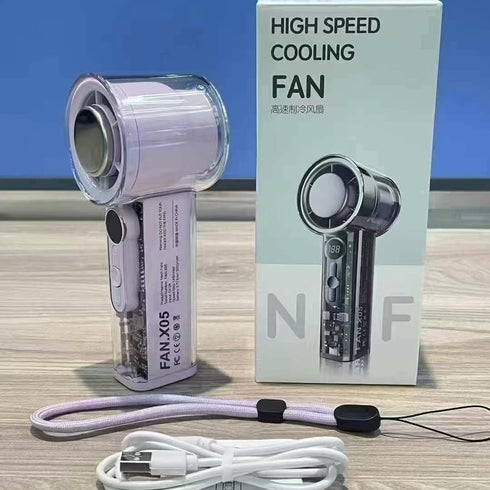 Transparent Refrigeration Handheld Small Electric Fan Mini