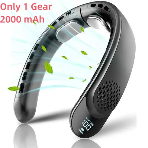 Portable USB Neck Fan with Turbine Design