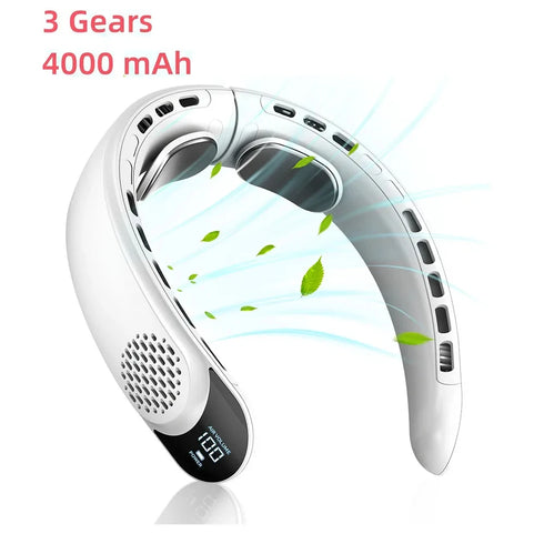 Portable USB Neck Fan with Turbine Design