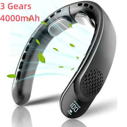 Portable USB Neck Fan with Turbine Design